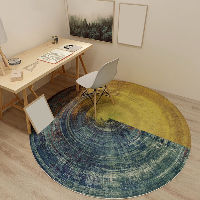 Avtoit | Dark Red Pattern Carpet Polypropylene Steampunk Carpet Non-slip Machine Washable Rug for Bedroom