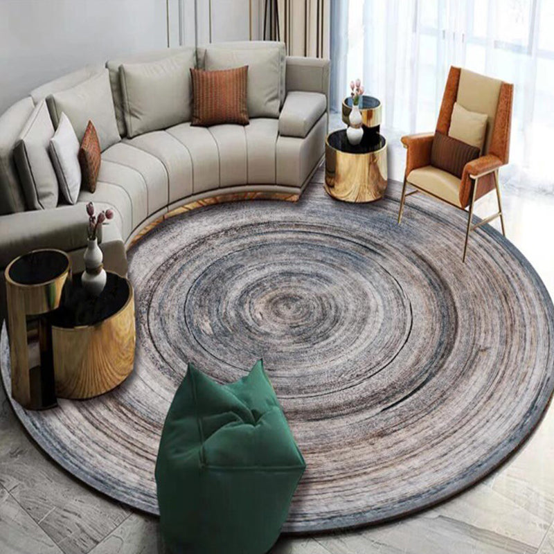 Avtoit | Casual Modern Rug in gray abstract wood grain pattern Rug Polyester machine washable Rug for living space decoration
