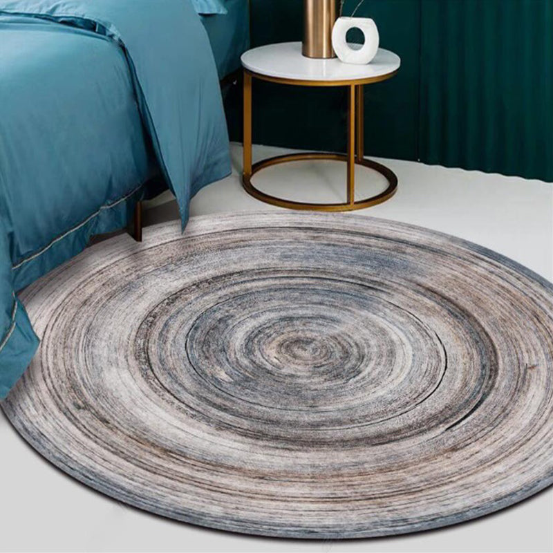Avtoit | Casual Modern Rug in gray abstract wood grain pattern Rug Polyester machine washable Rug for living space decoration