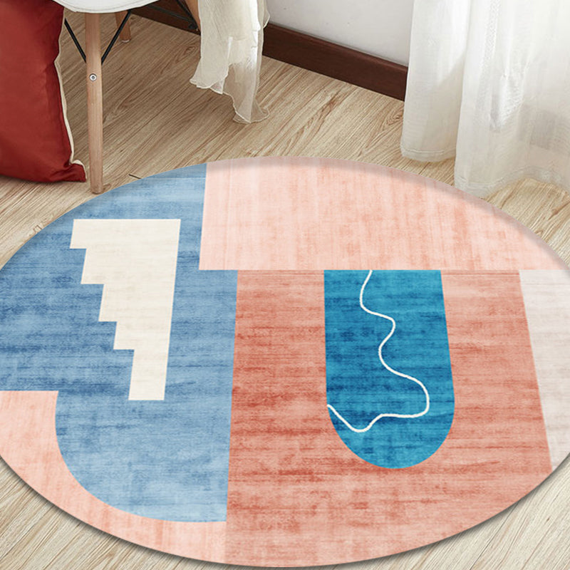 Avtoit | Pastel Watercolor Abstract Rug Polypropylene New Rug Machine Washable Non-Slip Rug for Living Room