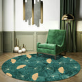 Avtoit | Green Tropical Carpet Polyester Ginkgo Leaf Print Carpet Non-Slip Rug Easy Maintenance Carpet for Home