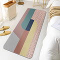 Avtoit | Multicolor Colorblock Rug Polyester Contemporary Rug Non-Slip Back Washable Pet-Friendly Rug for the Bedroom