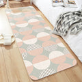 Avtoit | Unique Colorblock Striped Pattern Rug Multicolor Modern Carpet Polyester Washable Non-Slip Rug for Bedroom
