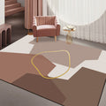 Avtoit | Minimalism Parlor Rug Multi-Color Color Block Indoor Rug Polyester Non-Slip Back Machine Washable Rug