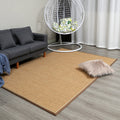 Avtoit | Brown Living Room Rug Rustic Simple Rug Jute Washable Non-Slip Backing Pet-Friendly Rug