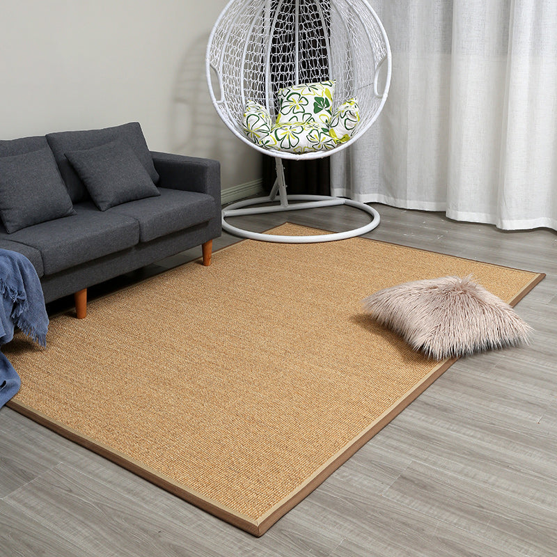 Avtoit | Brown Living Room Rug Rustic Simple Rug Jute Washable Non-Slip Backing Pet-Friendly Rug