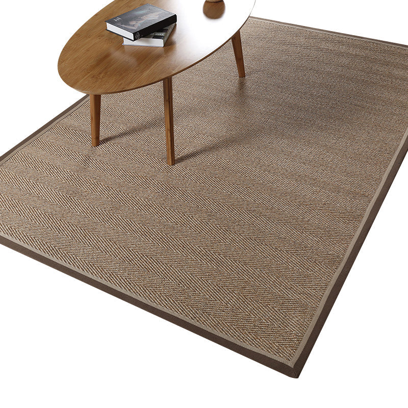 Avtoit | Stylish Country Carpet Brown Solid Carpet Animal Dry Washable Non-slip Rug for Living Room
