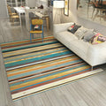 Avtoit | Multicolored Bedroom Carpet Novelty Striped Pattern Carpet Polyester Washable Carpet