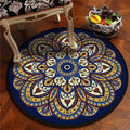 Avtoit | Vintage Dark Blue Americana Rug Polyester Southwestern Rug Washable Rug for Bedroom