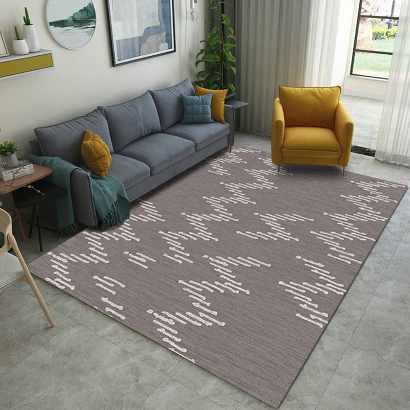 Avtoit | Brown carpet for the living room New geometric stripe pattern carpet Polyester washable carpet