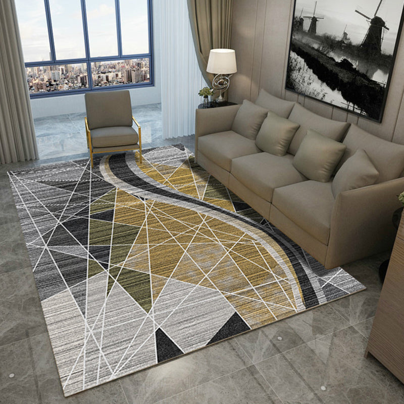 Avtoit | Colorful Round Bedroom Carpet Novelty Irregular Shape Pattern Area Rug Polyester Washable Carpet