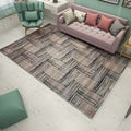 Avtoit | Novelty Living Room Rug in Brown Rectangular Print Rug Polyester Washable Rug