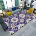 Avtoit | Oriental Moroccan Carpet in Purple Floral Stripe Print Area Rug Polyester Machine Washable Rug for Home Decoration