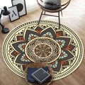 Avtoit | Casual Floral Print Rug Gray and Yellow Vintage Rug Flannel Non-Slip Back Washable Floor Covering for Living Room