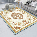Avtoit | American controlled pattern carpet with striped multicolor polyester machine washable non-slip area rug for bedroom