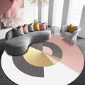Avtoit | Green circles pattern carpet polyester modern rug washable non-slip pet-friendly rug for the living room