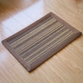Avtoit | Country Striped Pattern Rug Brown and Coffee Jute Rug Non-Slip Pet-Friendly Washable Area Rug for Study Room