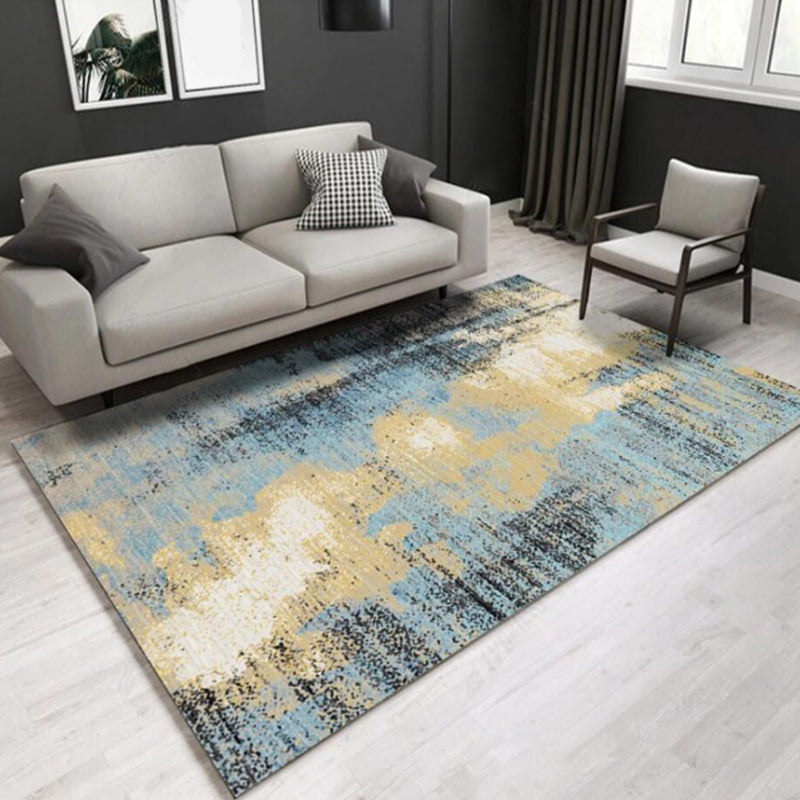 Avtoit | Stylish Abstract Area Rug Multicolor Industrial Rug Polypropylene Pet-Friendly Washable Non-Slip Indoor Area Rug for Bedroom