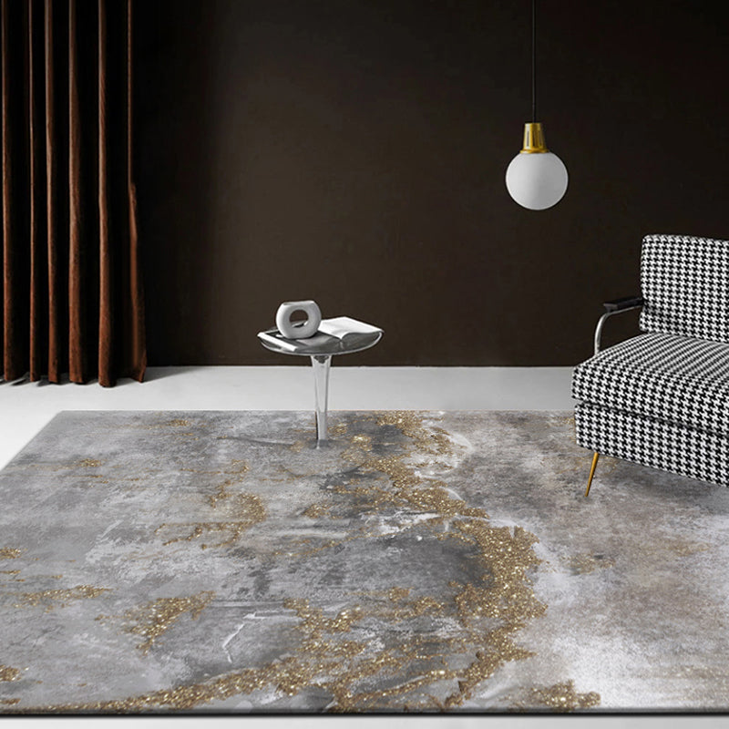 Avtoit | Gray industrial indoor carpet polyester abstract carpet washable non-slip carpet for bedroom