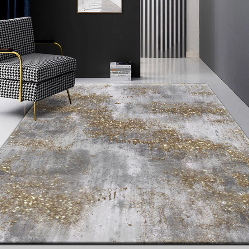 Avtoit | Gray industrial indoor carpet polyester abstract carpet washable non-slip carpet for bedroom