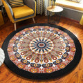 Avtoit | Yellow and black bedroom rug Americana Southwest rug polyester washable area rug
