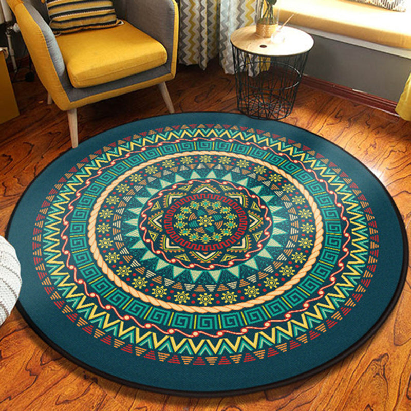 Avtoit | Vintage Southwestern Carpet Light Green Americana Carpet Polyester Machine Washable Carpet for Living Room