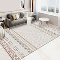 Avtoit | Pink Bohemian Indoor Base Plate Geometric Polka Dots Area Rug Polyester Pet Friendly Stain Resistant Washable Rug