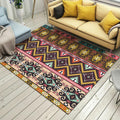 Avtoit | Southwestern Indian Tribe Rug Shown Diamond Geometric Rug Polyester Stain-Resistant Rug for Living Room