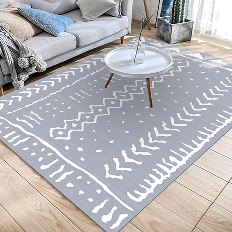 Avtoit | Southwest Area Rug Simple Geometric Chevron Line Washable Rug for Bedroom Woven Non-Slip Rug