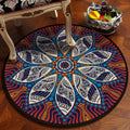 Avtoit | Red and blue Southwestern carpet Polyester Americana rug washable area rug for living room