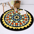 Avtoit | Yellow and black Americana rug Polyester Southwestern rug non-slip backing rug for bedroom
