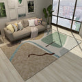 Avtoit | Colorful Novelty Carpet Polyester Color Block Lines Pattern Carpet Washable Area Rug for Bedroom