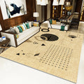 Avtoit | Yellow Home Accessory Area Rug Novelty Geometric Jug Pattern Area Rug Polyester Washable Carpet