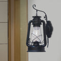 Avtoit | 1 Bulb Kerosene Wall Mounted Light Fixture Coastal Style Black/Bronze/Copper Clear Glass Lighting