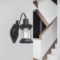 Avtoit | Clear Glass Black/Bronze/Copper Wall Light Kerosene 1-Light Vintage Style Wall Lamp Light for Outdoor