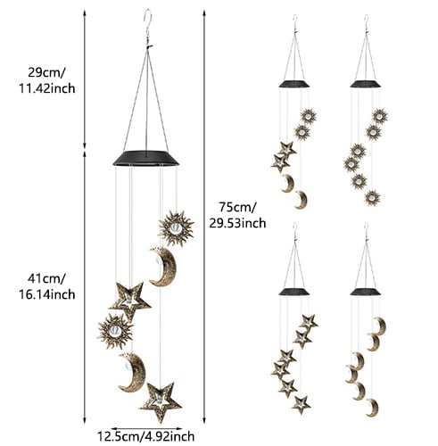 Avtoit | Sun Moon Star Solar Pendant Lights