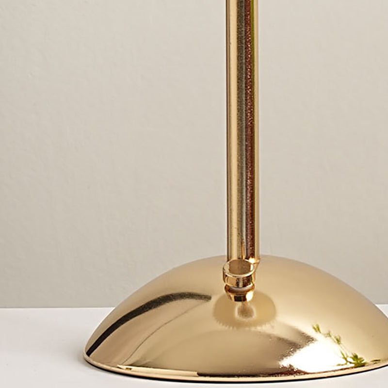 Avtoit | Contemporary Scandinavian rechargeable iron fabric cone pleated LED table lamp for bedside