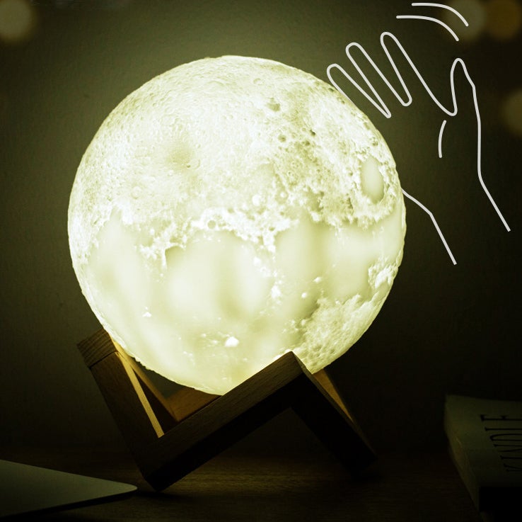 Avtoit | Creative Mini Rechargeable 3D Printed Moon 1-Light LED Table Lamp