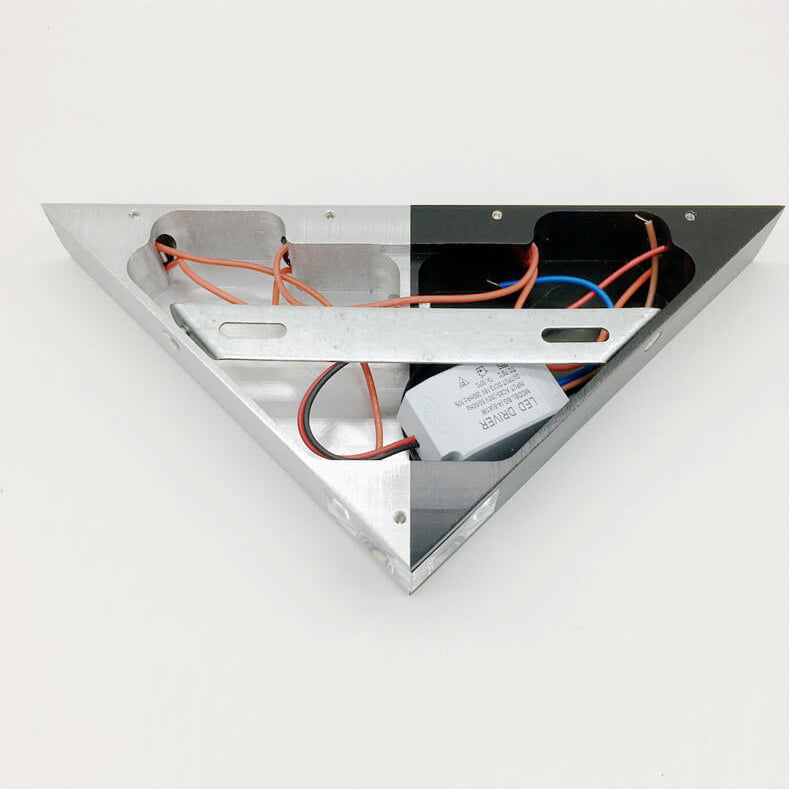 Avtoit | TriLumina Prism LED Wall Light | Creative Pyramid Design | Aluminum & Acrylic | Colored Light Options