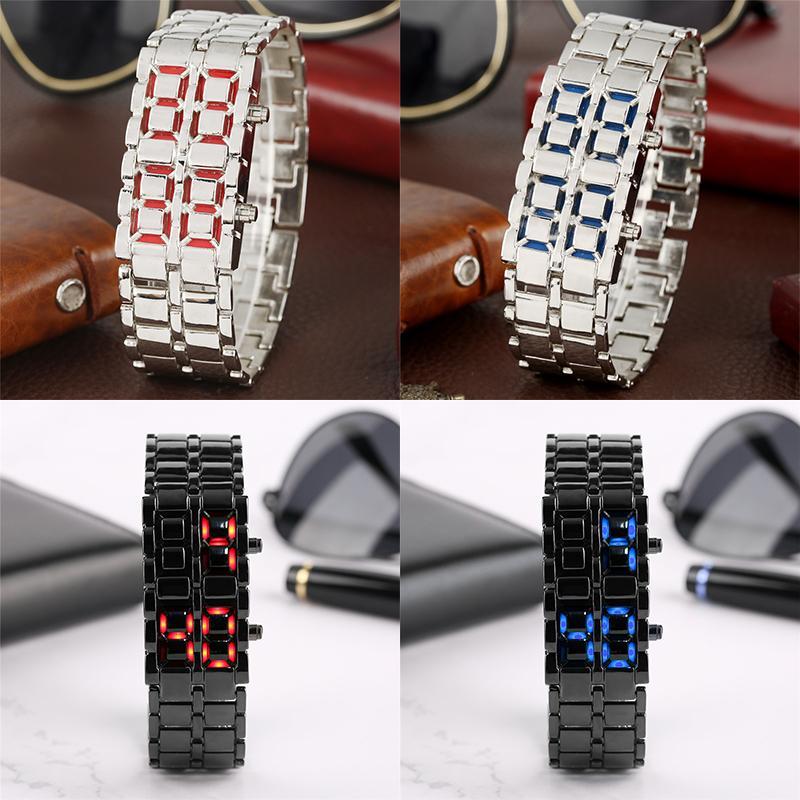 Avtoit | Men's Lava LED Digital Stainless Steel Watch