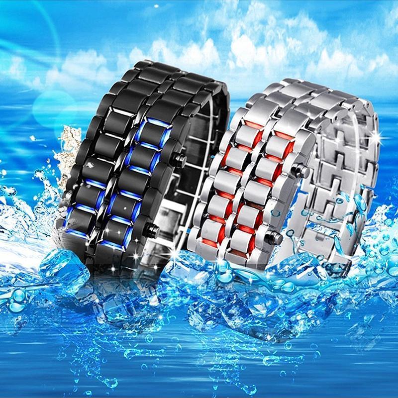 Avtoit | Men's Lava LED Digital Stainless Steel Watch