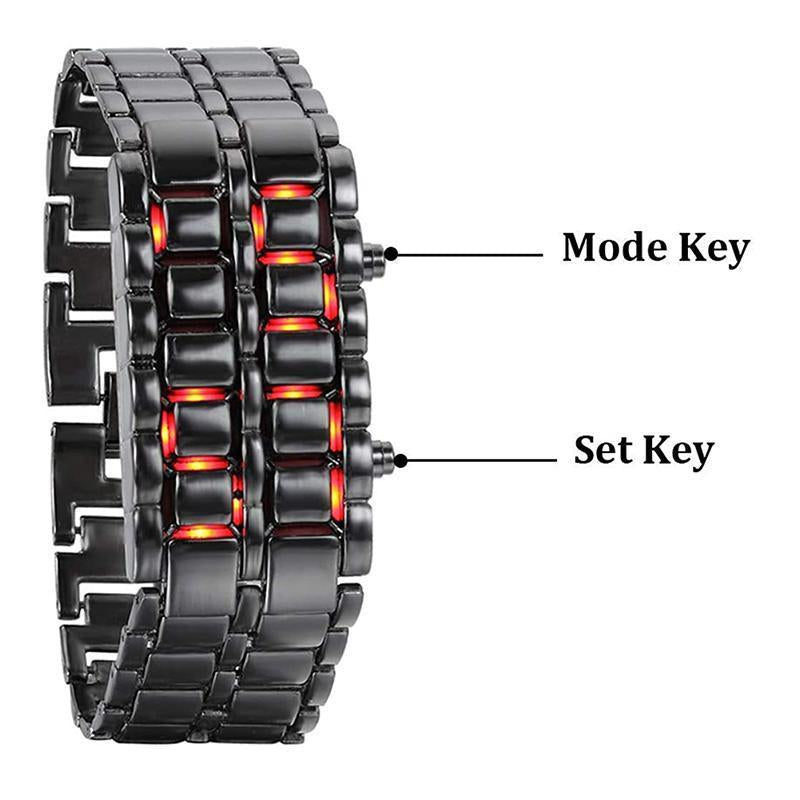 Avtoit | Men's Lava LED Digital Stainless Steel Watch