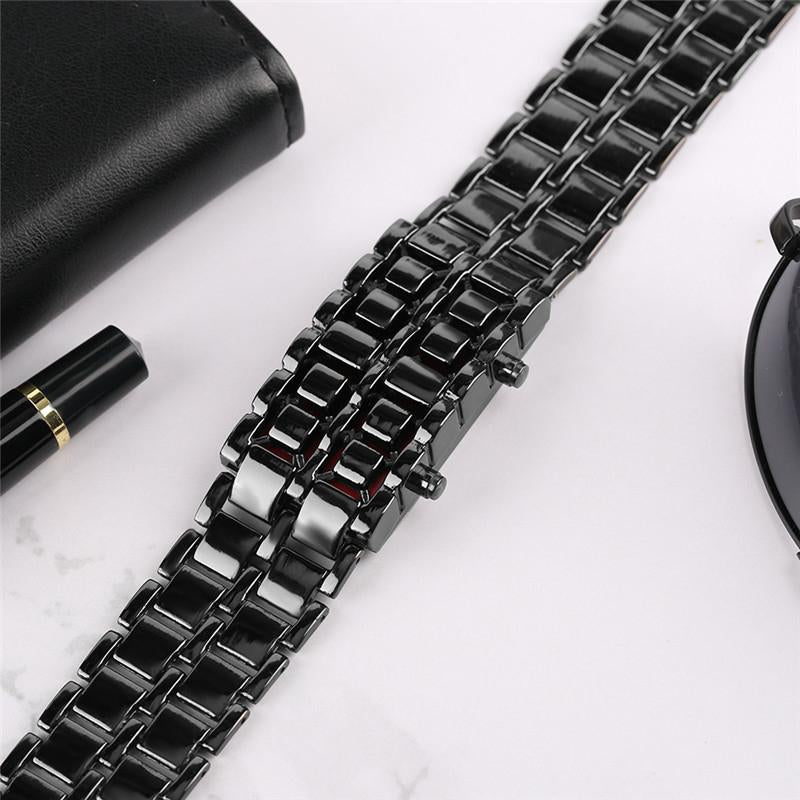 Avtoit | Men's Lava LED Digital Stainless Steel Watch