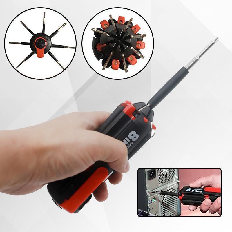 Avtoit | 8 Screwdrivers in 1 Tool with Work Light and Flashlight