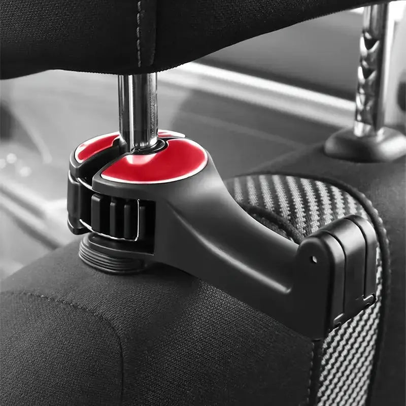 Avtoit | 2-in-1 Car Headrest Hooks – Holds Bags & Serves as Smartphone Holder