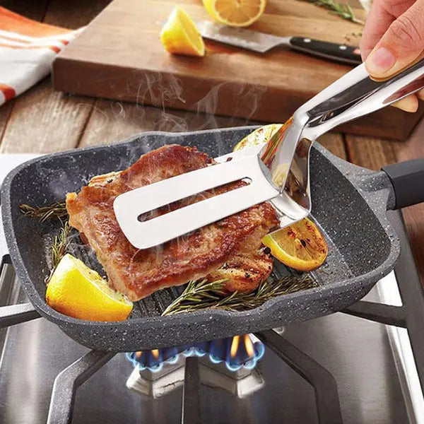 Avtoit | 2-in-1 stainless steel kitchen tongs