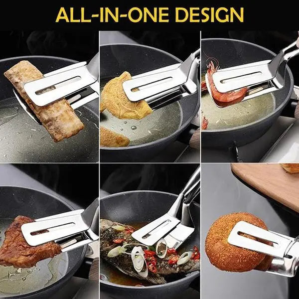 Avtoit | 2-in-1 stainless steel kitchen tongs