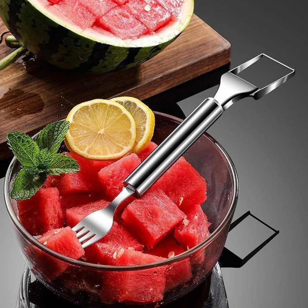 Avtoit | 2-in-1 Stainless Steel Watermelon Cutter – Cut & Serve with just one tool