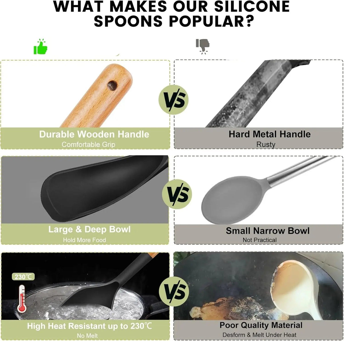 Avtoit | 2-in-1 Silicone Cooking and Serving Spoon