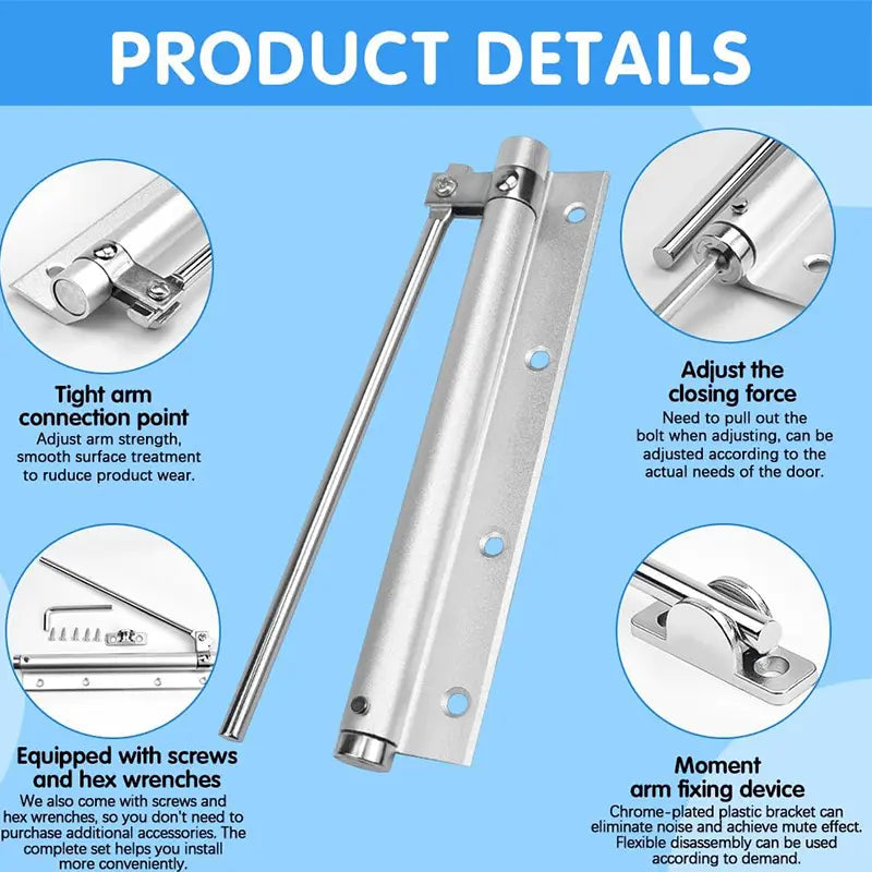 Avtoit | Automatic door hinge with self-reset – Safe & Quiet